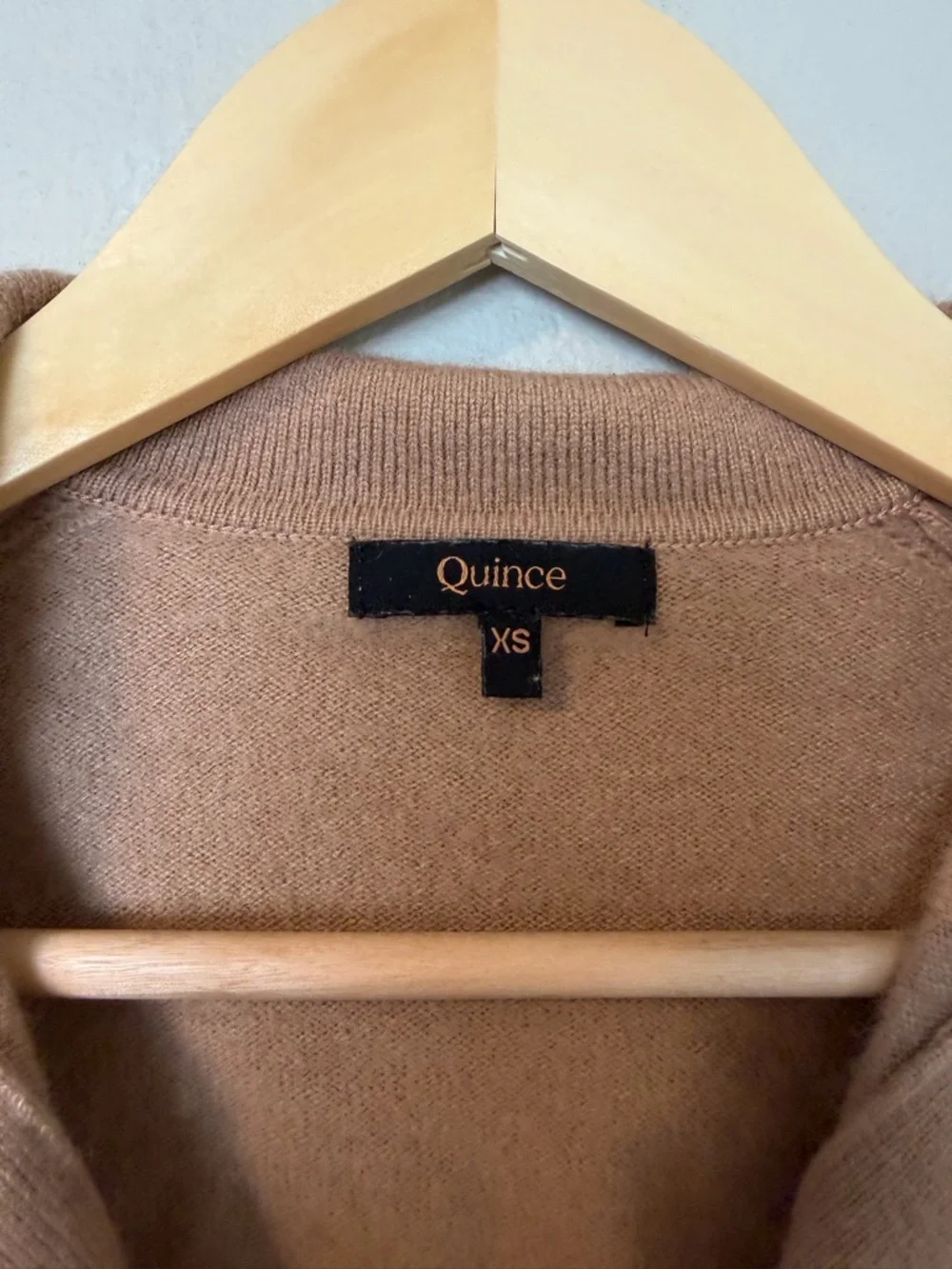 Quince Cashmere V-Neck Polo Sweater - Picture 2 of 4